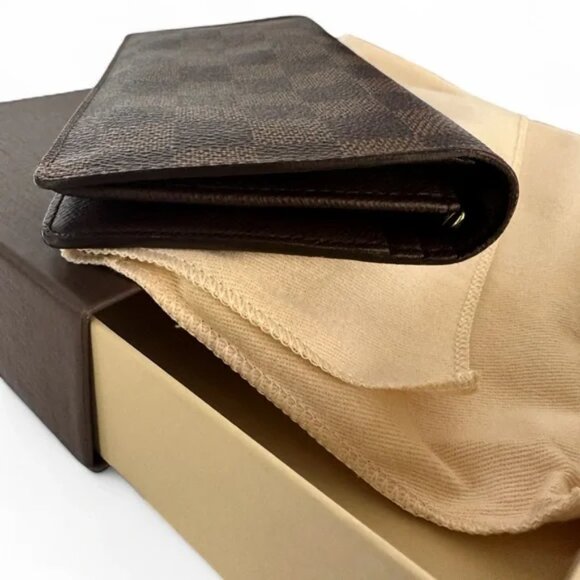 EUC Louis Vuitton Damier Ebene Portefeuille Brazza Wallet w/ Box & Dustbag - Picture 11 of 12